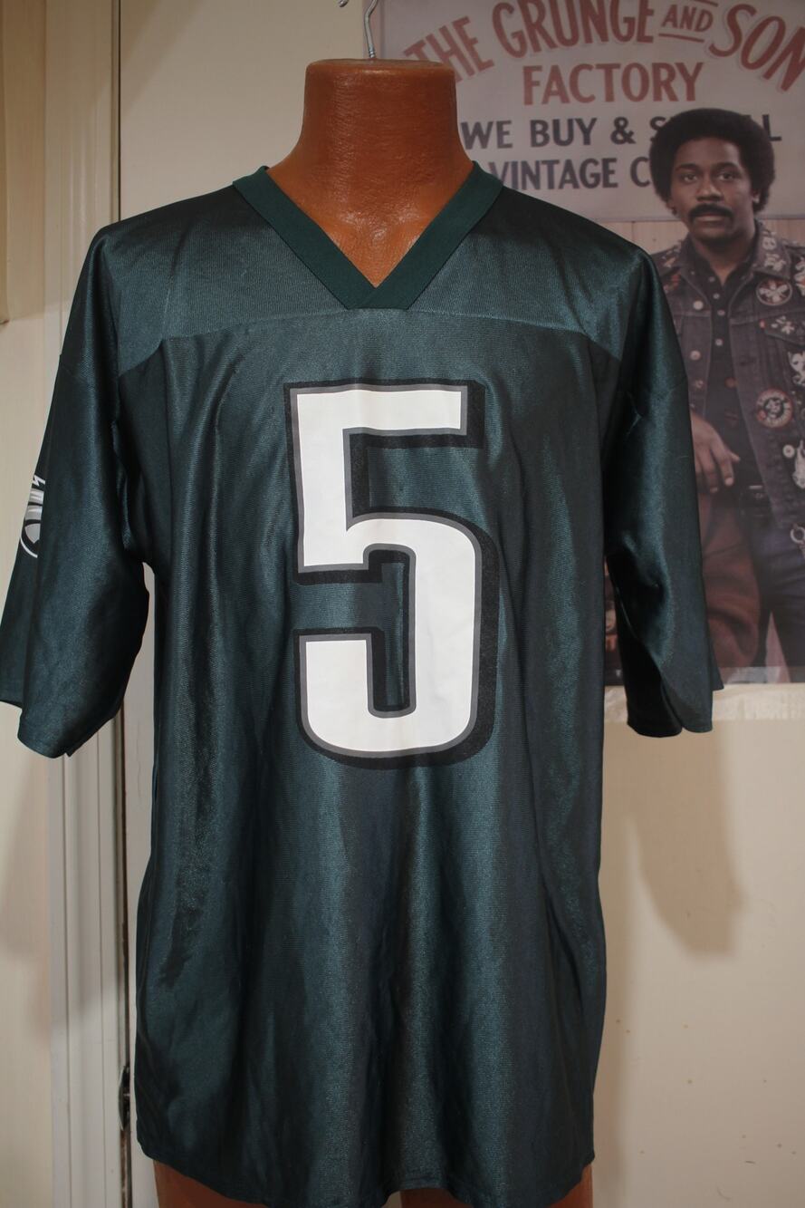 VTG NFL Players Philadelphia Eagles Donovan McNabb Mens L Green Number 5 Jersey